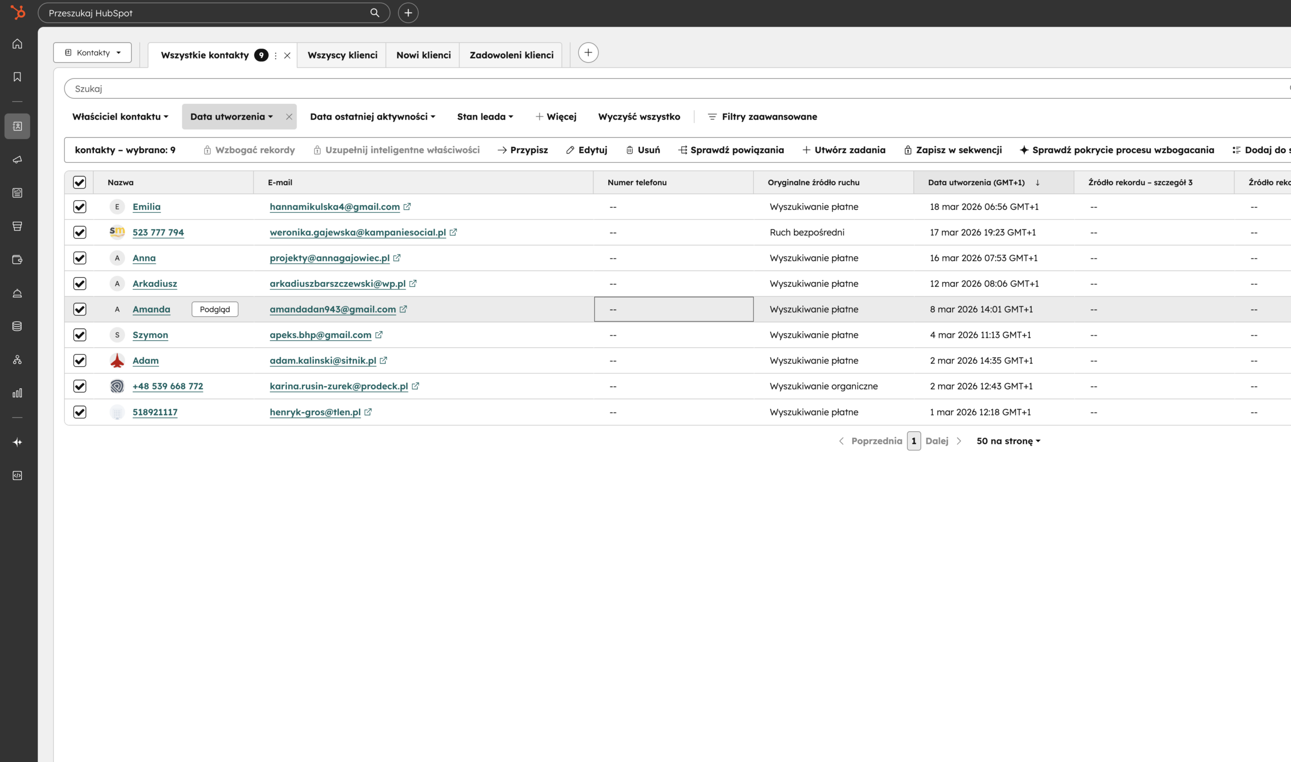 HubSpot marzec